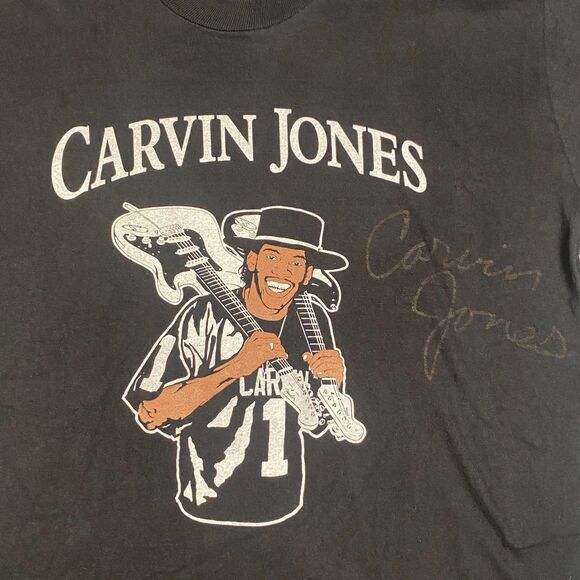 Carvin Jones Signed T-Shirt X-Large Voted Top 50 Blues Rock Guitarist Magazine - Picture 1 of 8